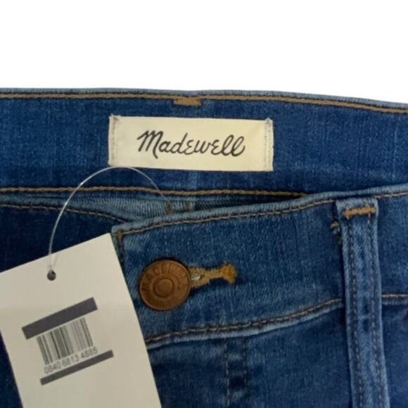 Madewell Jeans Womens 28 Slim Wide Leg Crop Button Fly Mid Wash Streetwear Denim - Picture 12 of 16